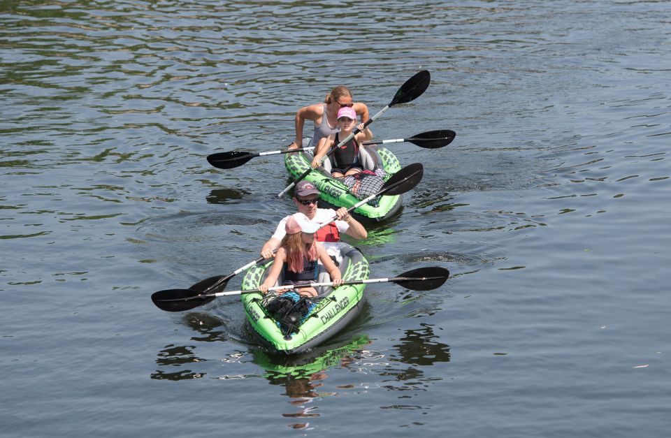  Kayakers travel down the River Cam in Cambridge