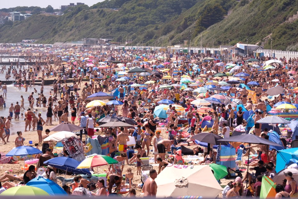  Bournemouth beach was extremely busy on Wednesday