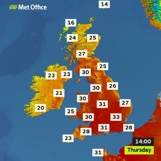 Today is officially the hottest day of the year, with a record temperature set at 2pm today