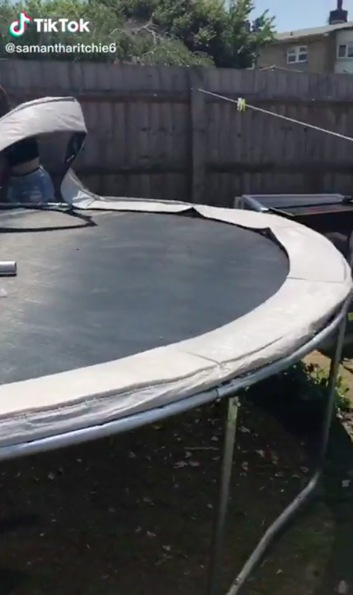  By using the trampoline frame as a base, this clever trick saved the family over £100