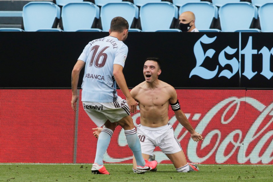  Iago Aspas ripped off his shirt to celebrate a stunning late equaliser