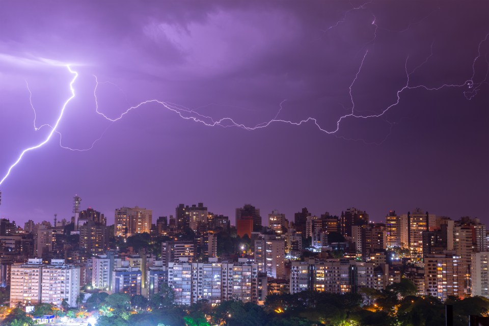 This is another lightning bolt captured over Brazil