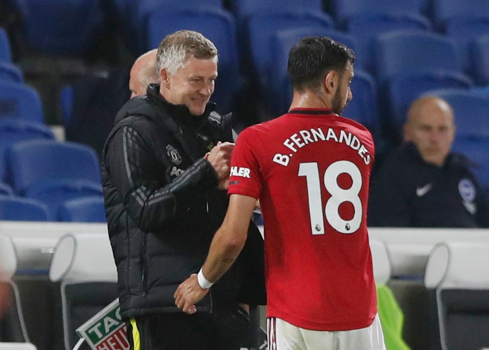  Ole Gunnar Solskjaer will be delighted with Bruno Fernandes' impact at the club