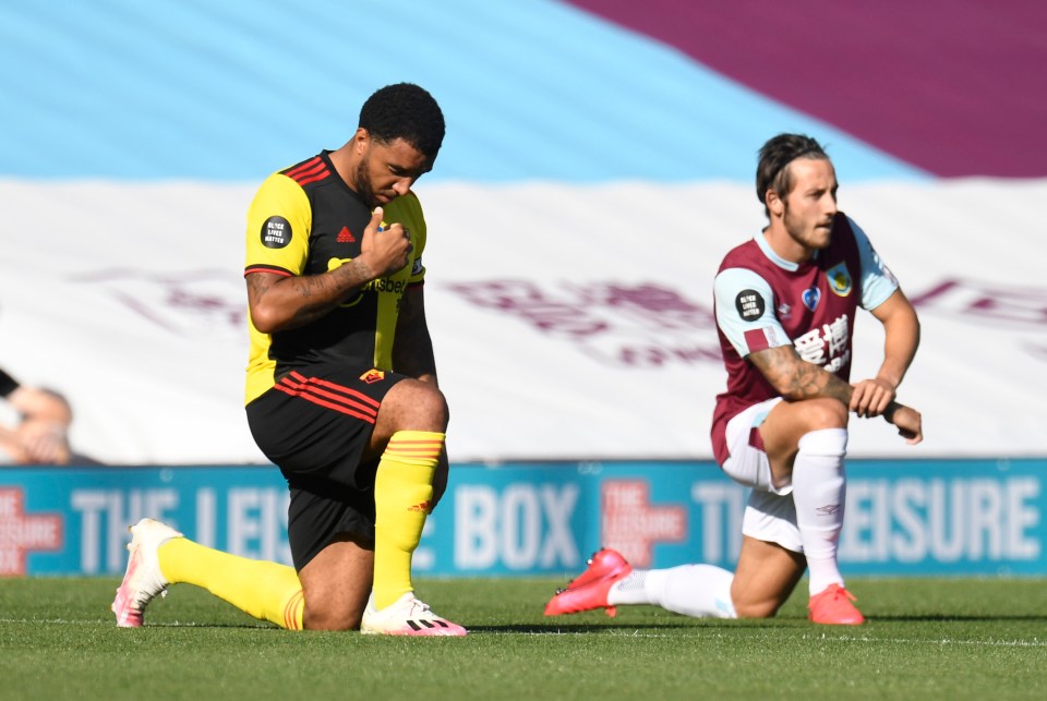  Players took a knee in support of the Black Lives Matter movement before kick-off