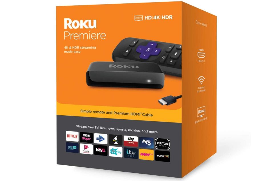  The Roku Premiere 4K HDR Streaming Media Player is a top option at less than £30