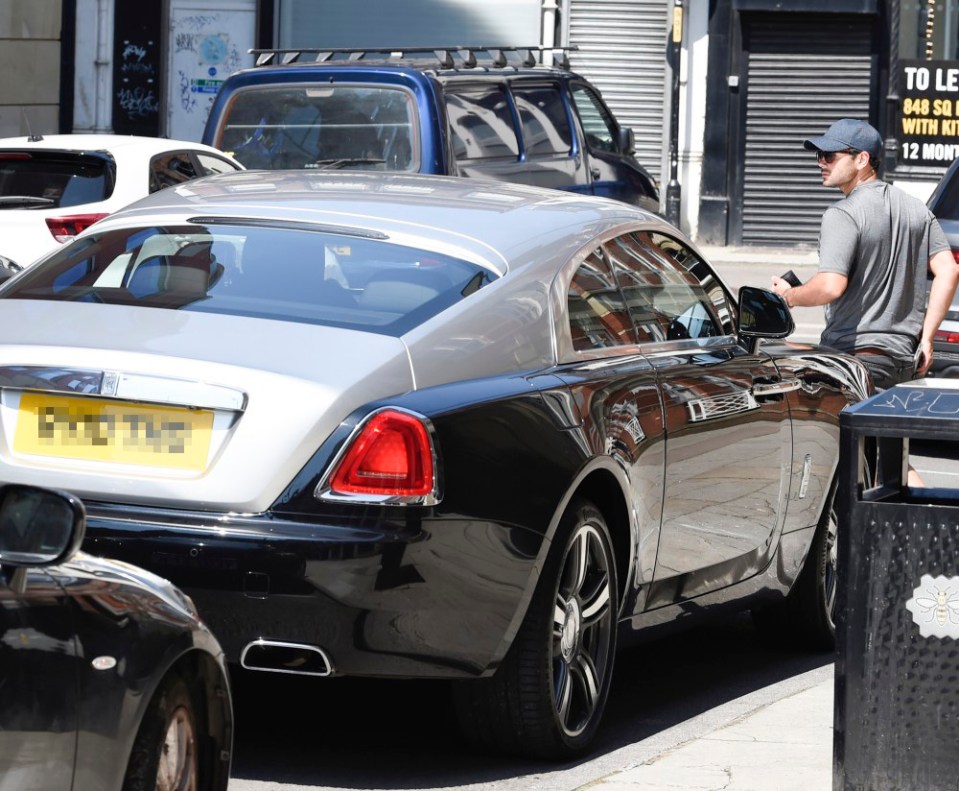  Ryan Thomas gets a parking ticket on his £285k Rolls Royce as brothers Adam and Scott turn up to meet him on bikes