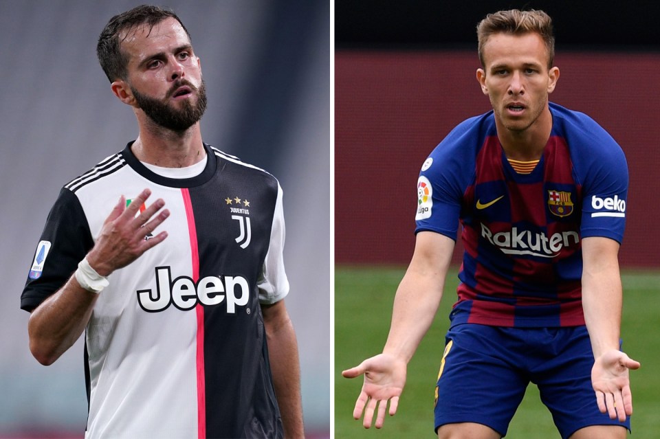  Juventus star Miralem Pjanic and Barcelona favourite Arthur are swapping clubs