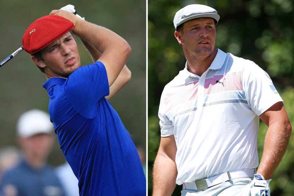  DeChambeau looks totally different after packing on 20kg of muscle following loads of work with weights in the gym