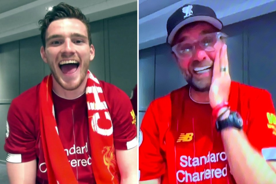  Andy Robertson cheekily joked about getting a 'couple of beers' in Jurgen Klopp to help skip Liverpool training after title win