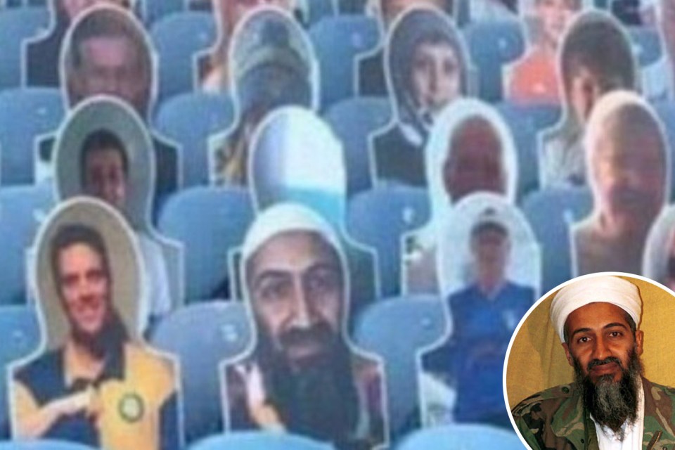  One fan paid for a picture of Osama Bin Laden to be placed on a cardboard cut-out for the game against Fulham