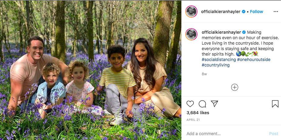  Kieran with Michelle and their children