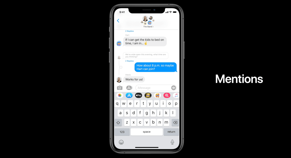 You can now tag people in group chats within Messages, and hav