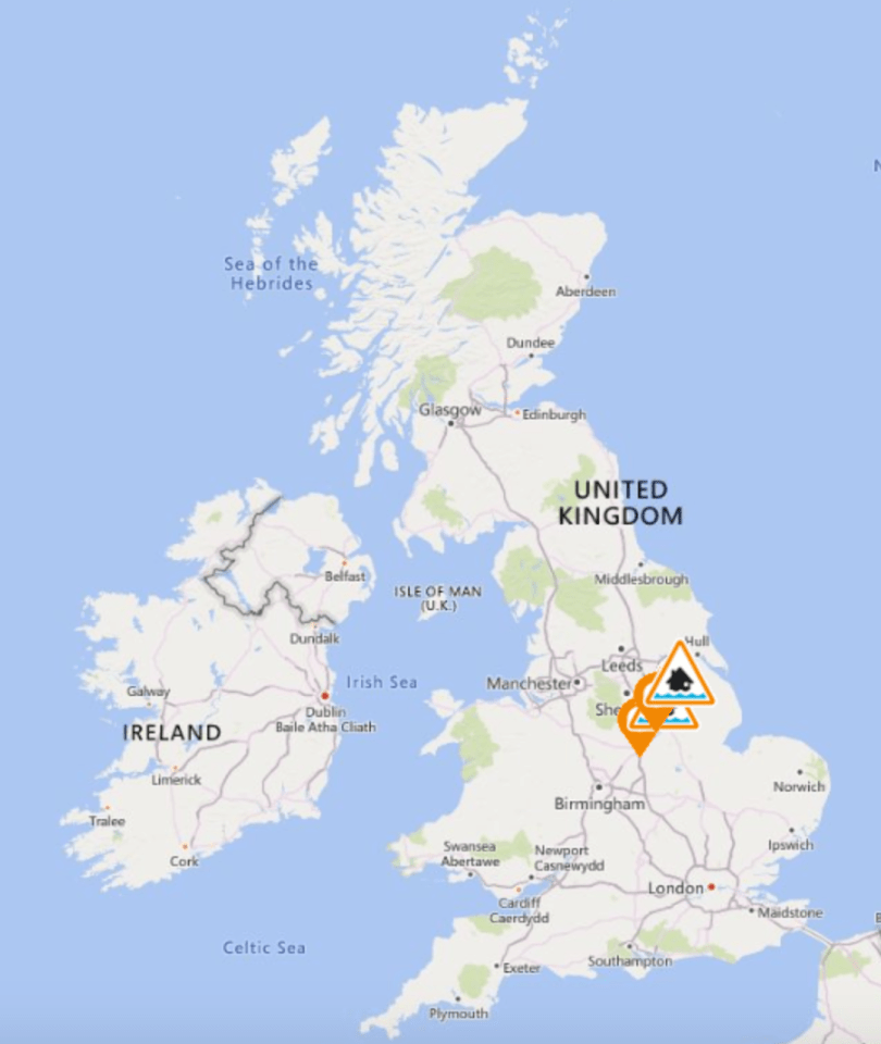 Two flood alerts are in place for Loughbourough and Nottinghamshire