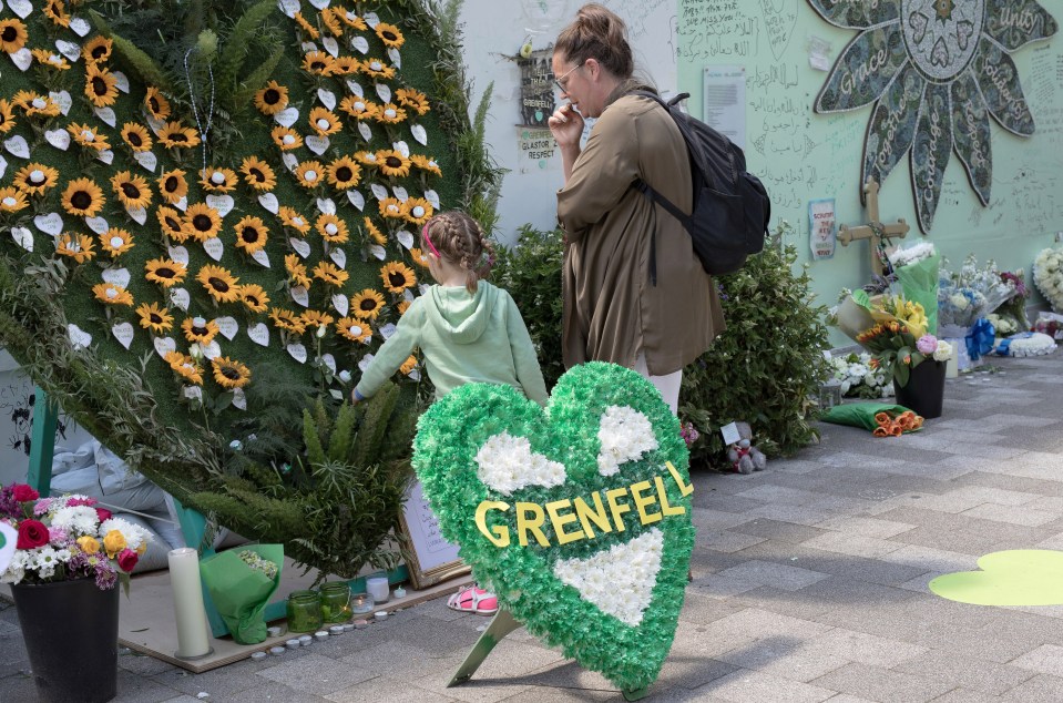 People paid their respects on the third anniversary of the Grenfell fire