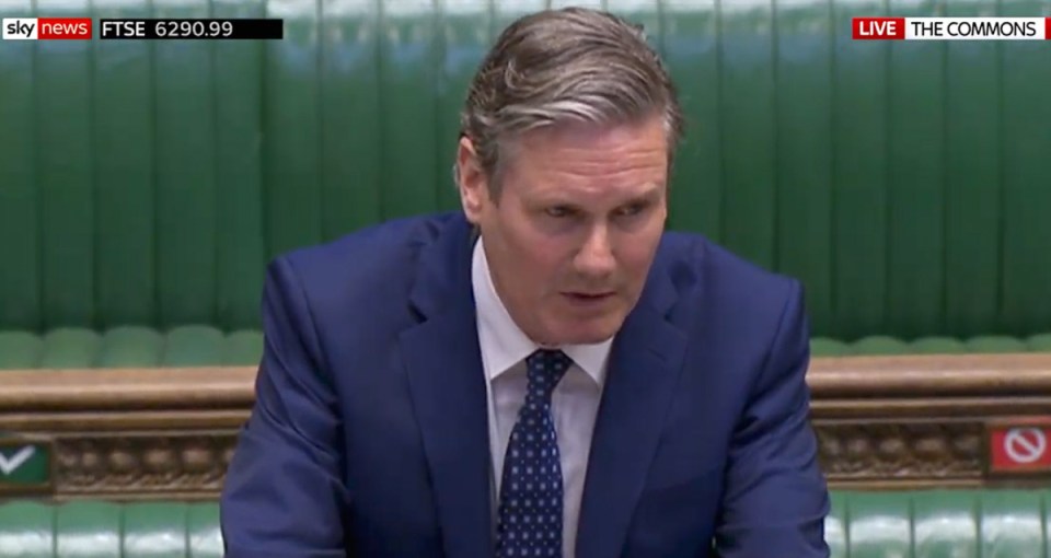 Sir Keir Starmer accused Boris of trying to distract from the global crisis