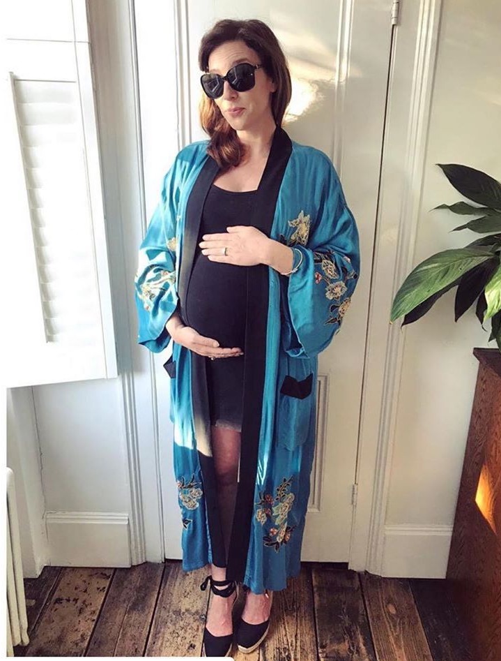 Dee showed off her baby bump as she prepared to welcome her first child