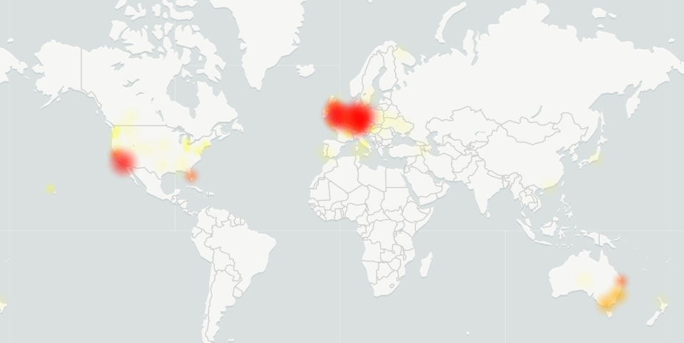  Users in the US, UK and Australia are among those affected by the outage