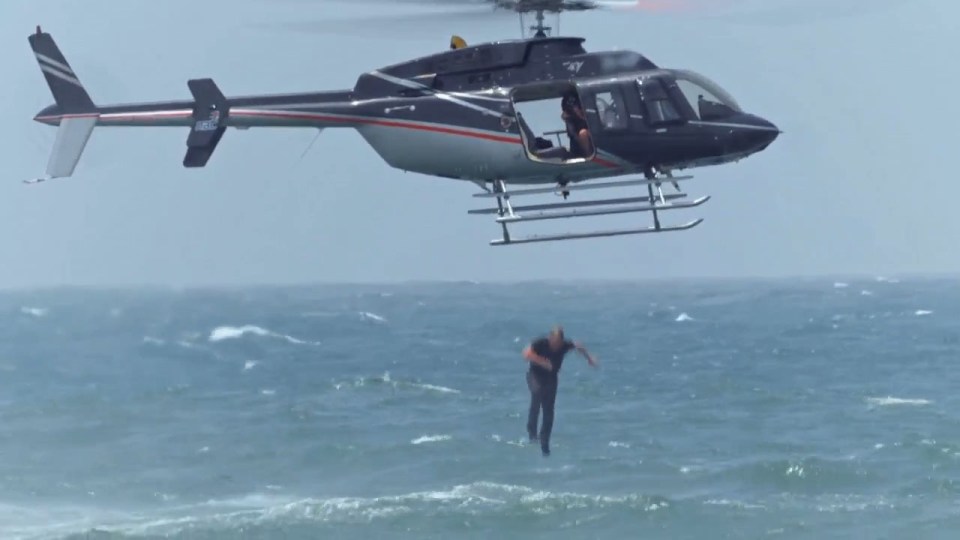  Gordon Ramsay turns James Bond by jumping out of a helicopter in the latest episode of his telly travel show Uncharted Gordon is forced to take the dangerous leap after his pilot claims landing on a nearby beach is impossible because it is too windy. The stunned celebrity chef is told: Jump out and swim. You can do it. Youre a tough guy. In the episode which is in South Africa, Gordon makes the jump and swims to the beach to meet up with two local chefs to make a curry. In Gordon Ramsay Uncharted, Ramsay travels the world trying exotic regional cuisines. ***** TNI Press Ltd does not hold or assert any Copyright or License in the attached image. Any fees paid to TNI are for TNIs services only. Such fee does not, nor is it intended to, convey to the user any Copyright or License in the image. By publishing this image, the user expressly agrees to indemnify TNI against any claims, demands, or causes of action arising from, or connected in any way, with the user's publication of the image.