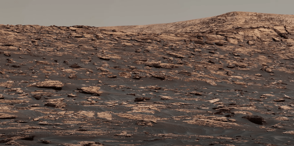 All of the images were captured by the three Nasa Mars rovers: Spirit, Curiosity and Opportunity