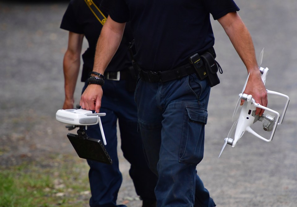 The drones were used in addition to specialist radar to map below ground