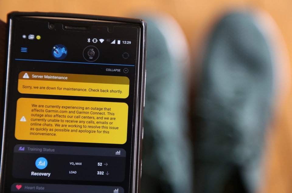 Fitness-enthusiasts were unable to access Garmin's online services over the weekend