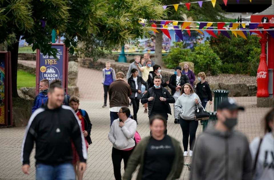 Brits visited the popular theme park after the government eased coronavirus restrictions to allow some leisure businesses to reopen