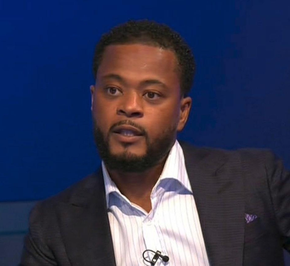 Evra also ditched the badge during last night's coverage