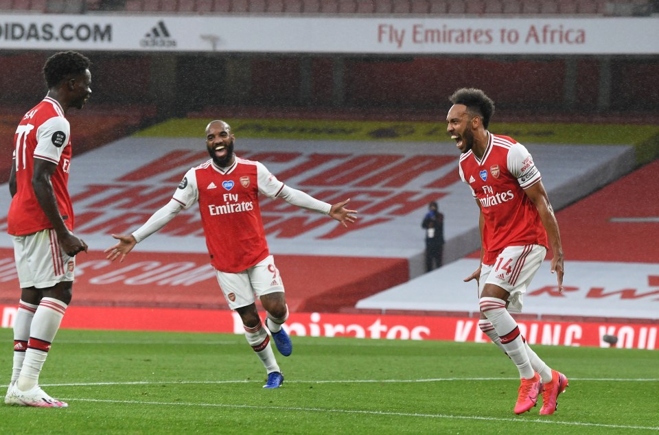 Bukayo Saka provided the assist for Pierre-Emerick Aubameyang's goal against Leicester