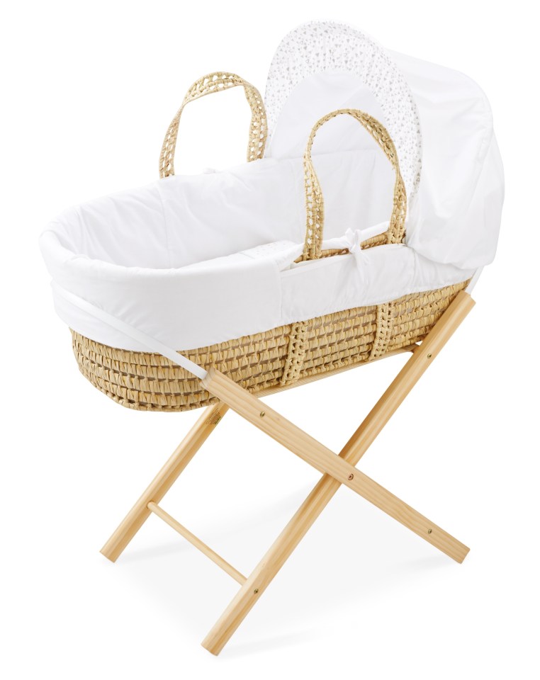 This moses basket comes with a stand