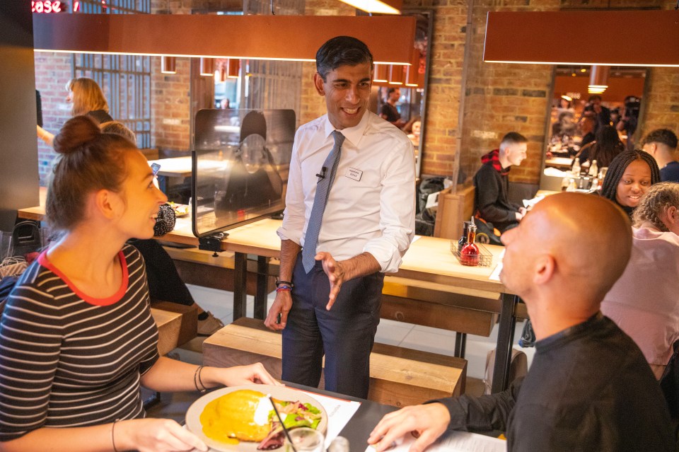 The chancellor served up food at a Wagamama restaurant yesterday after his mini budget encouraging Brits to dine out