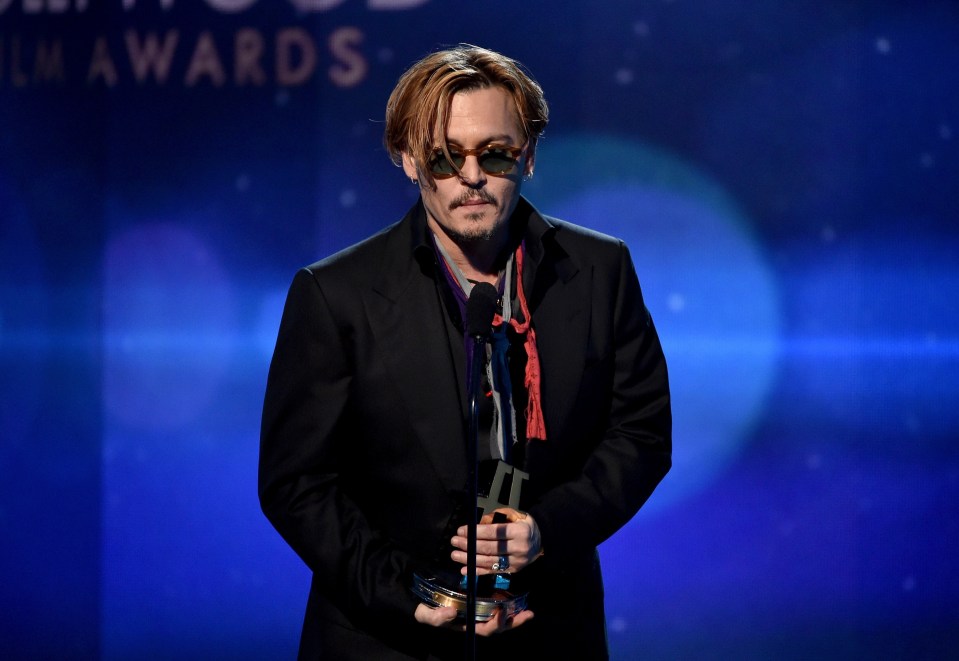 Johnny Depp was filmed slurring during the Hollywood Film Awards in 2014