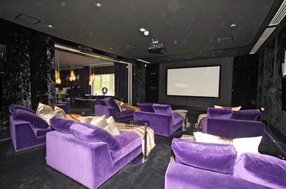 This purple cloth home cinema is a real attraction