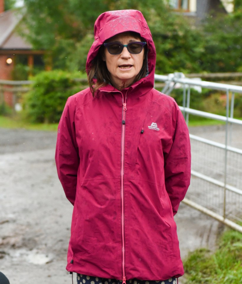 Karen Wright, Director for Public Health Herefordshire, gives a statement outside the farm