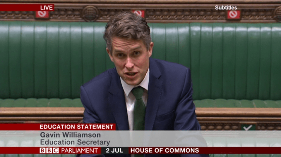 Gavin Williamson will revealed the plans today