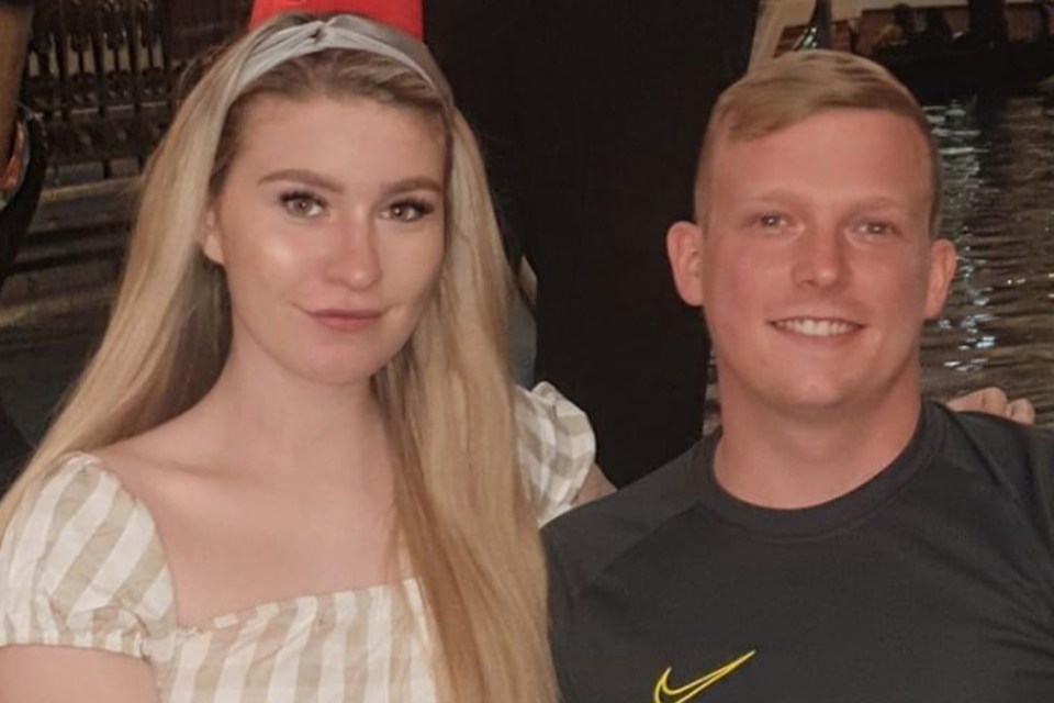 Abigail pictured with boyfriend Kane