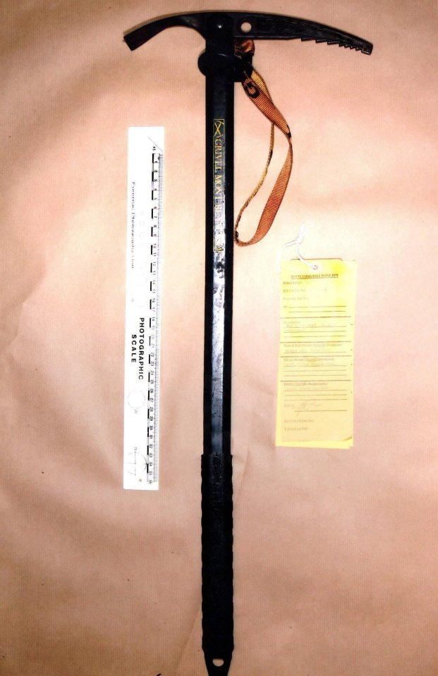 The ice axe used to kill Walker