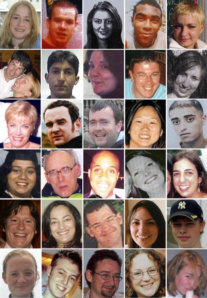  Some of the victims of the bombings in Russell Square, Aldgate, King's Cross and Tavistock Square