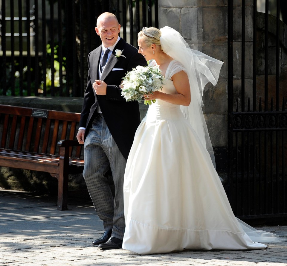 Zara wore an ivory silk dress by designer Stewart Parvi for her 2011 wedding