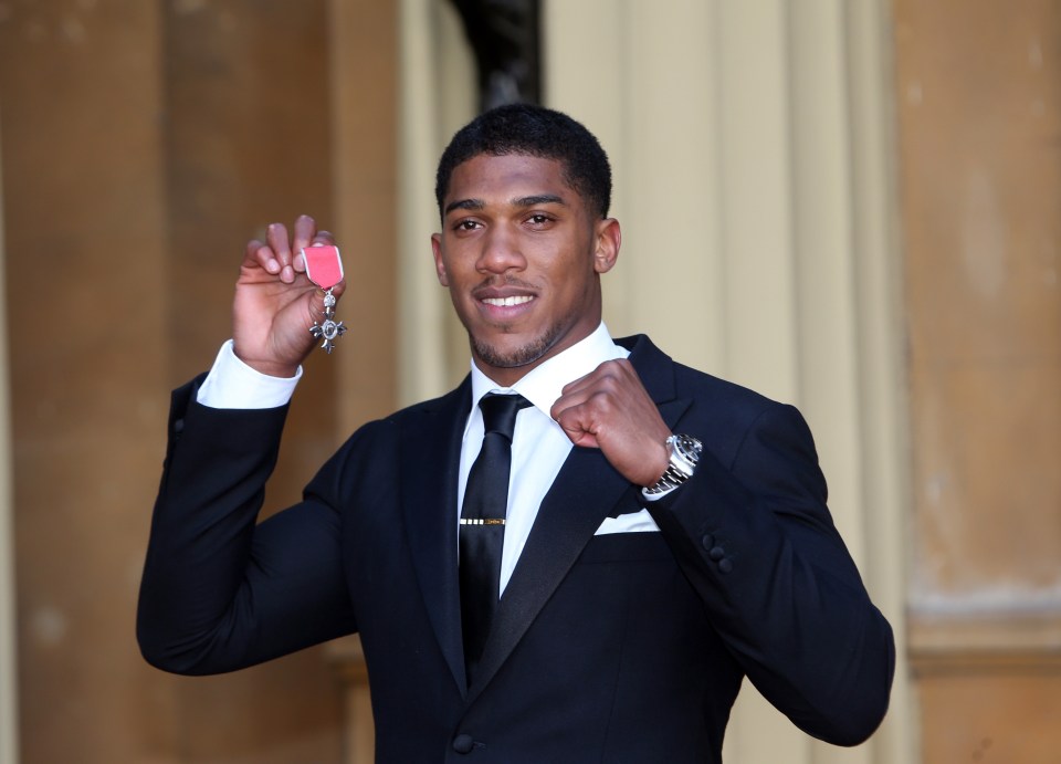 Following his Olympic exploits AJ was awarded an OBE by the Queen