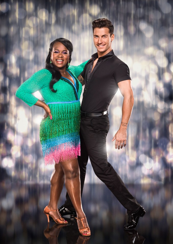 Tameka on Strictly Come Dancing with Gorka Marquez in 2016