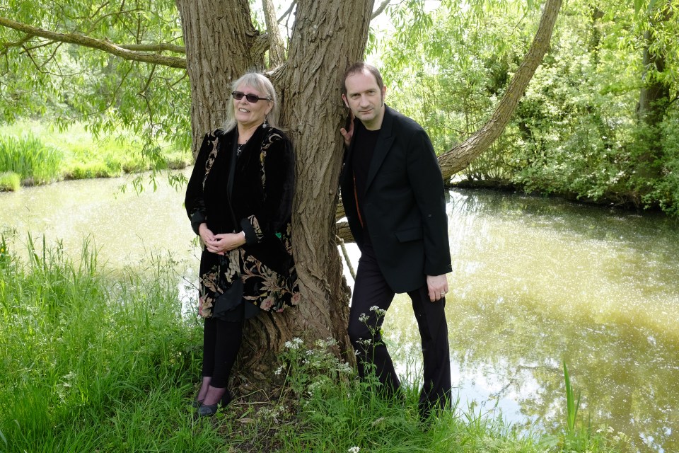 Judy with Paul Weller's bassist Andy Lewis. The duo released an album, Summer Dancing, together in 2017