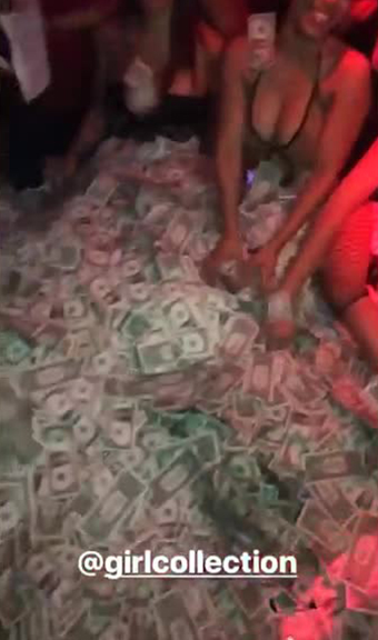 Floyd Mayweather regularly shows off mounds of his cash on social media