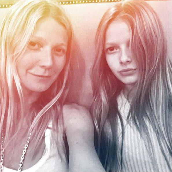 Gwyneth with teen daughter Apple