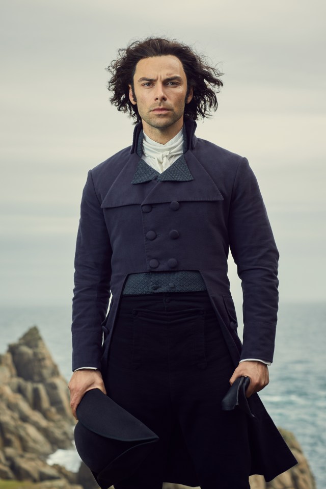 Aidan looked very different from his Poldark days