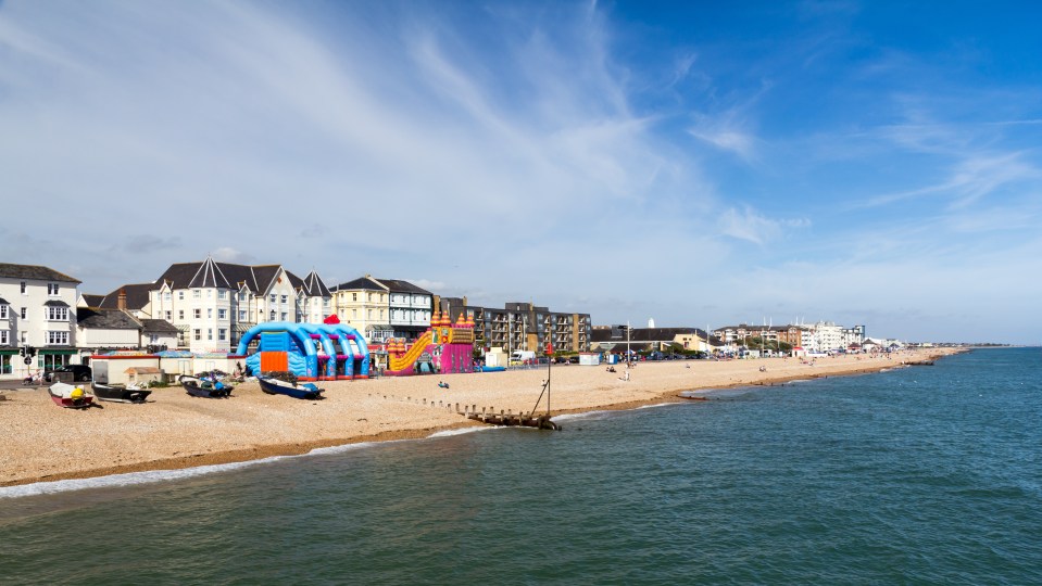 Bognor Regis beach pictured from the pier