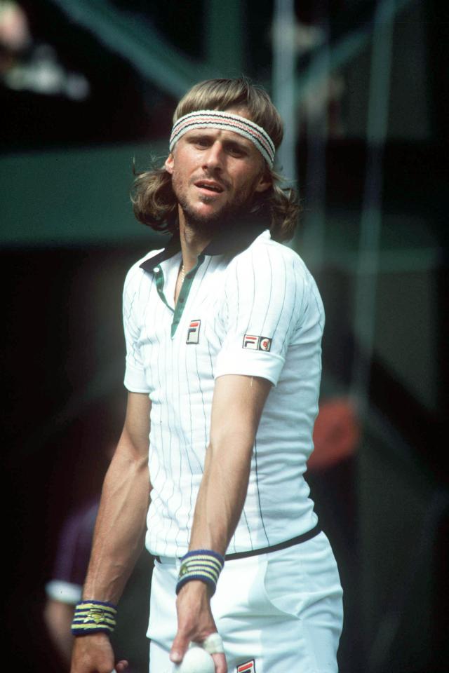 Bjorn Borg pictured during a game in 1981