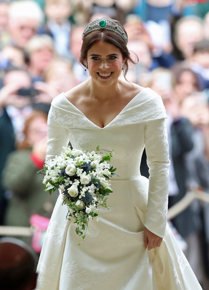 Princess Eugenie wore a dress by Peter Pilotto and Christopher De Vo for her wedding to Jack Brooksbank in October 2018