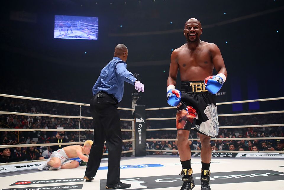 Floyd Mayweather beat Tenshin Nasukawa in Japan in 2018 