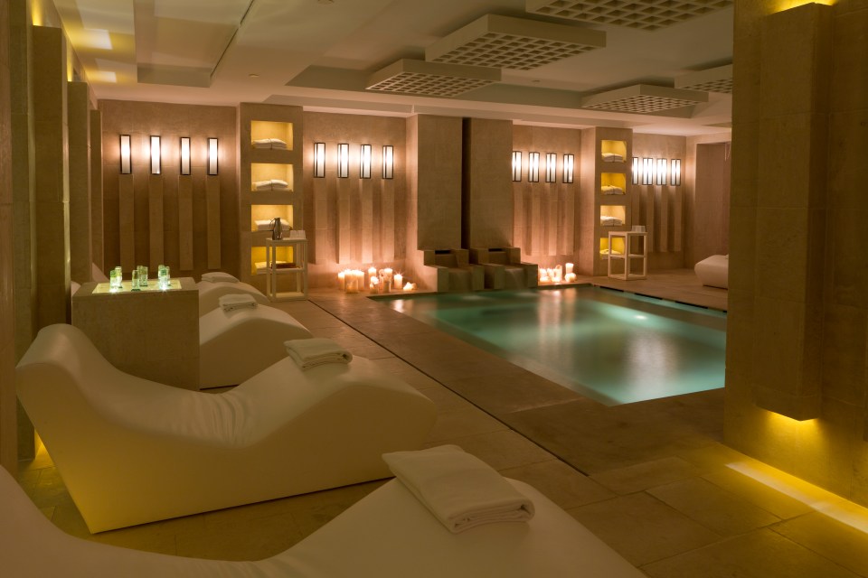 There's also a huge spa for guests to relax in