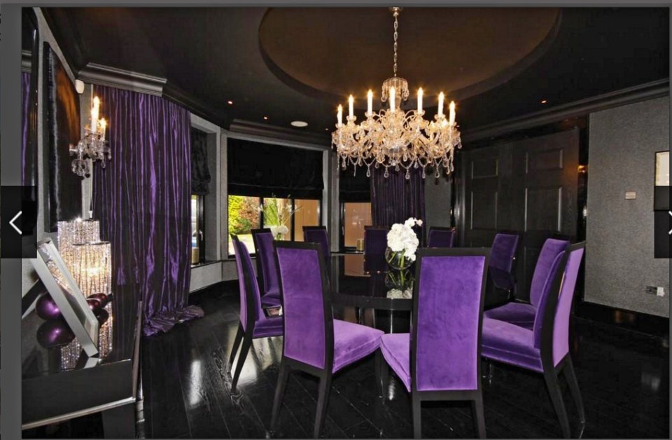 This elaborate ‘purple room’ is one of the quirkier features